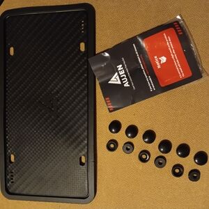 Aujen Black Silicone License Plate Frame